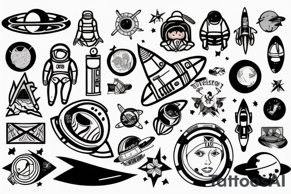 Astronaut tattoo idea