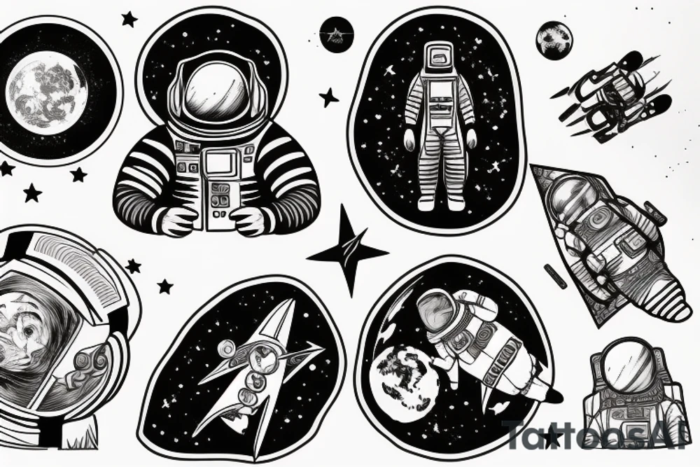 Astronaut tattoo idea