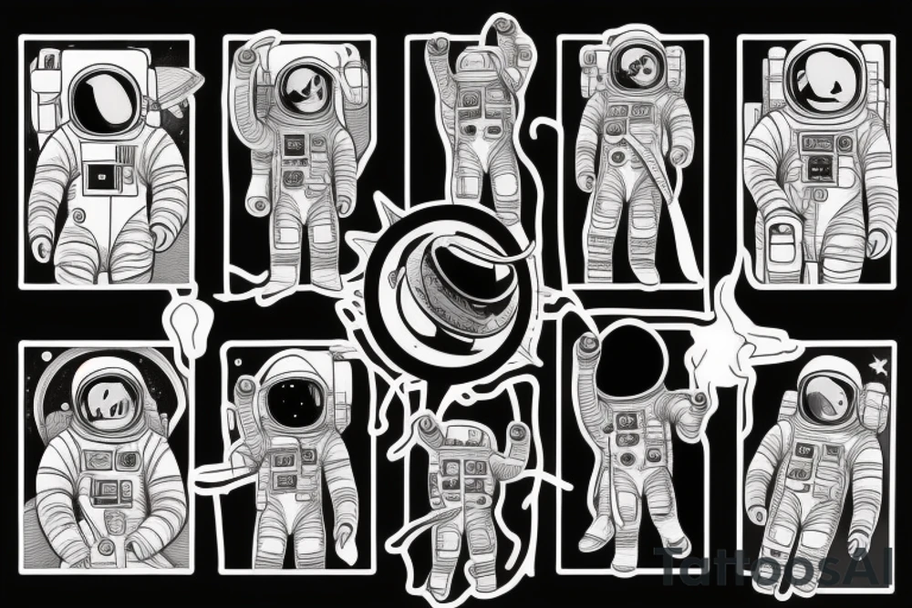 Astronaut tattoo idea