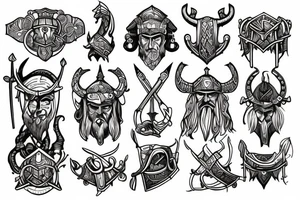 Viking, Scandic, artstyle tattoo idea