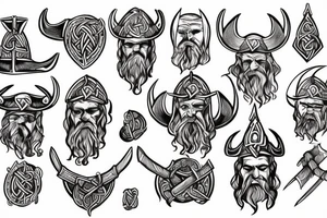 Viking, Scandic, artstyle tattoo idea
