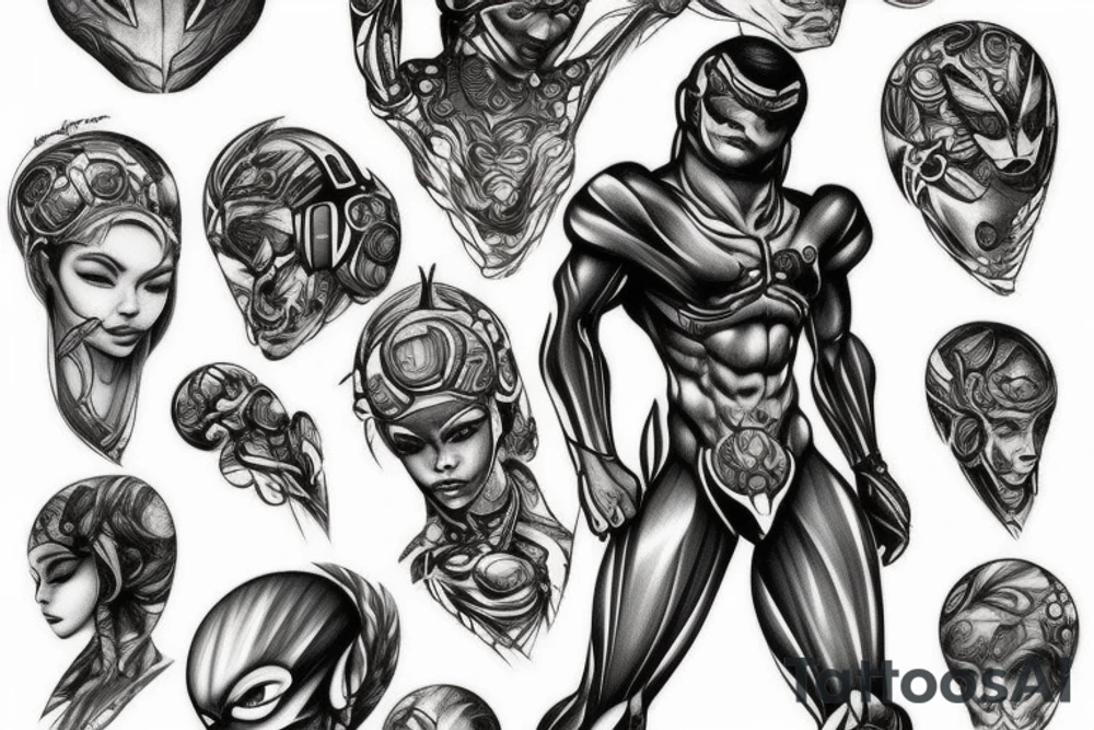 Metroid human hybrid tattoo idea