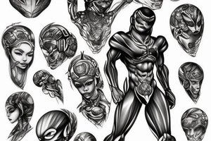 Metroid human hybrid tattoo idea