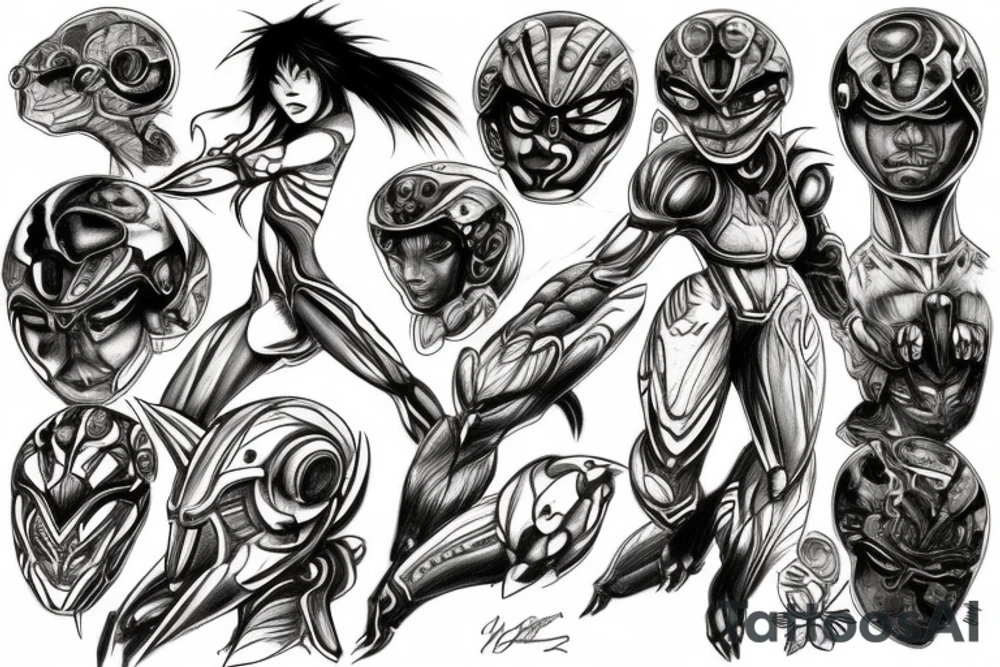 Metroid human hybrid tattoo idea