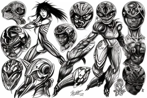 Metroid human hybrid tattoo idea