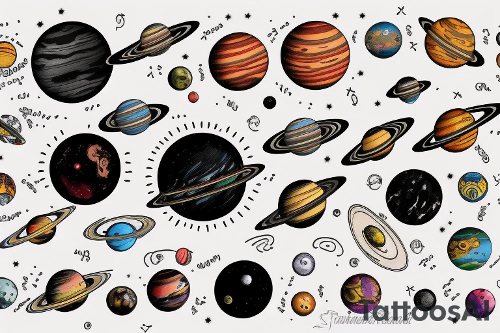 Solar System tattoo idea