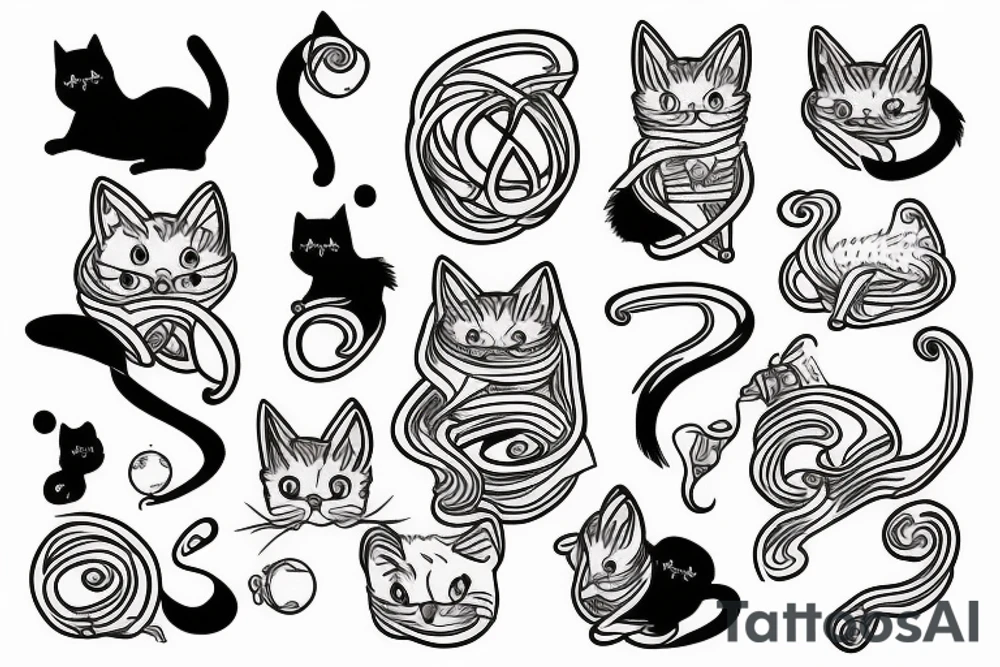 A quantum physics cat tattoo idea