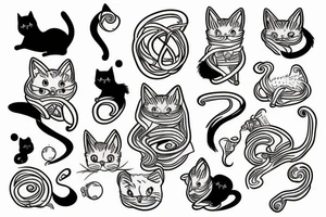 A quantum physics cat tattoo idea