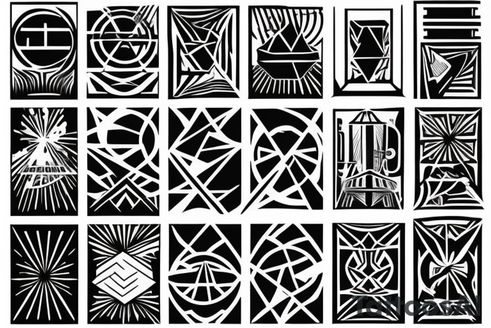 oil derrick in the desert tattoo idea
