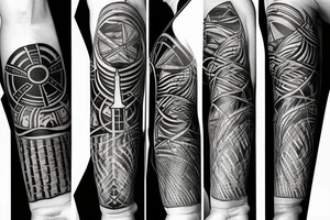 oil derrick in the desert tattoo idea