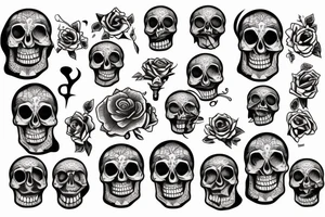 Hourglass with skull tattoo idea