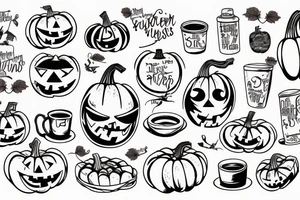 homeless eating a pumpkin tattoo idea