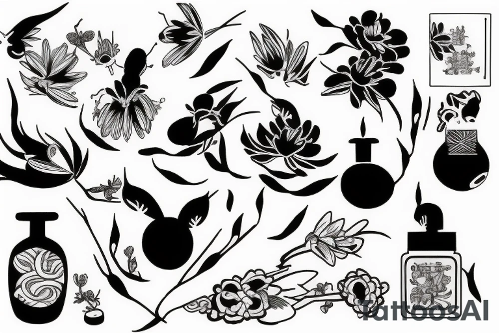 Japanese perfume tattoo idea