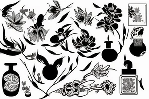 Japanese perfume tattoo idea