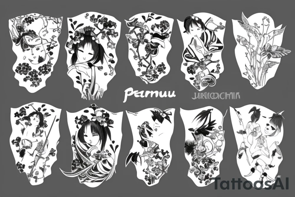 Japanese perfume tattoo idea