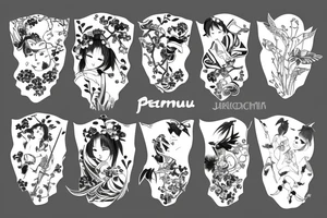 Japanese perfume tattoo idea