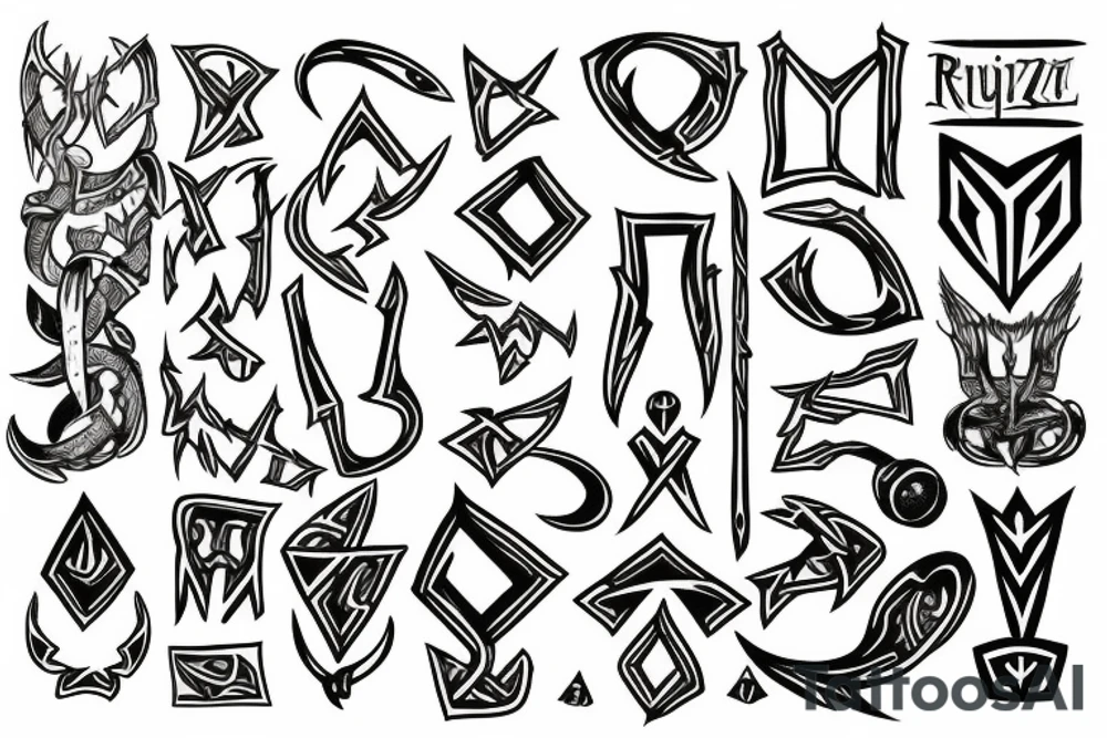 Rune algiz tattoo idea