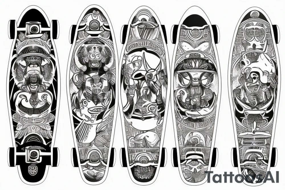 BANANA SKATEBOARD SAN MIGUEL tattoo idea