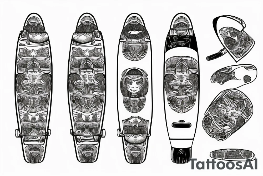 BANANA SKATEBOARD SAN MIGUEL tattoo idea