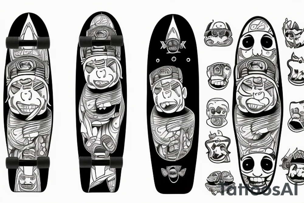 BANANA SKATEBOARD tattoo idea