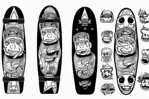 BANANA SKATEBOARD tattoo idea