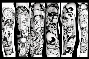 SKATEBOARDING BANANA tattoo idea
