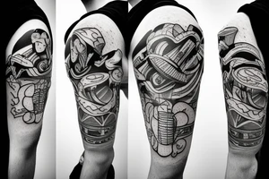 SKATEBOARDING BANANA tattoo idea