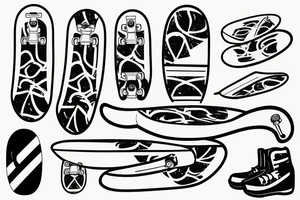 SKATEBOARD BANANA tattoo idea