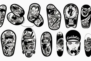 SKATEBOARD BANANA tattoo idea