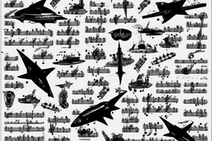 sheet music with submarines as notes tattoo idea