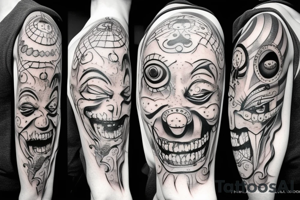 the terrible clown tattoo idea