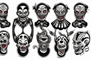the terrible clown tattoo idea