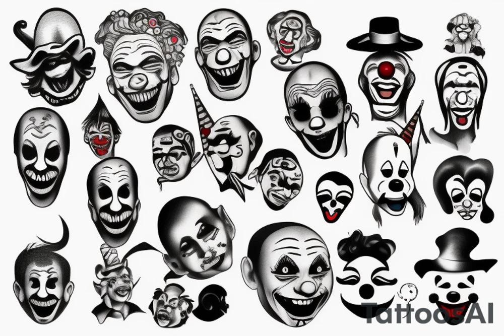 the terrible clown tattoo idea