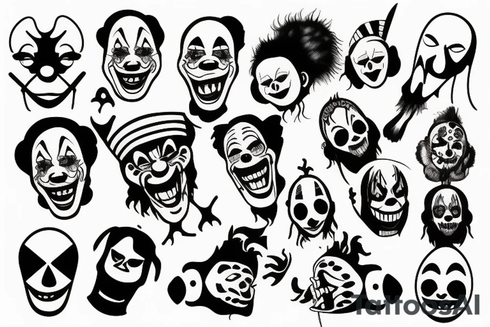 the terrible clown tattoo idea