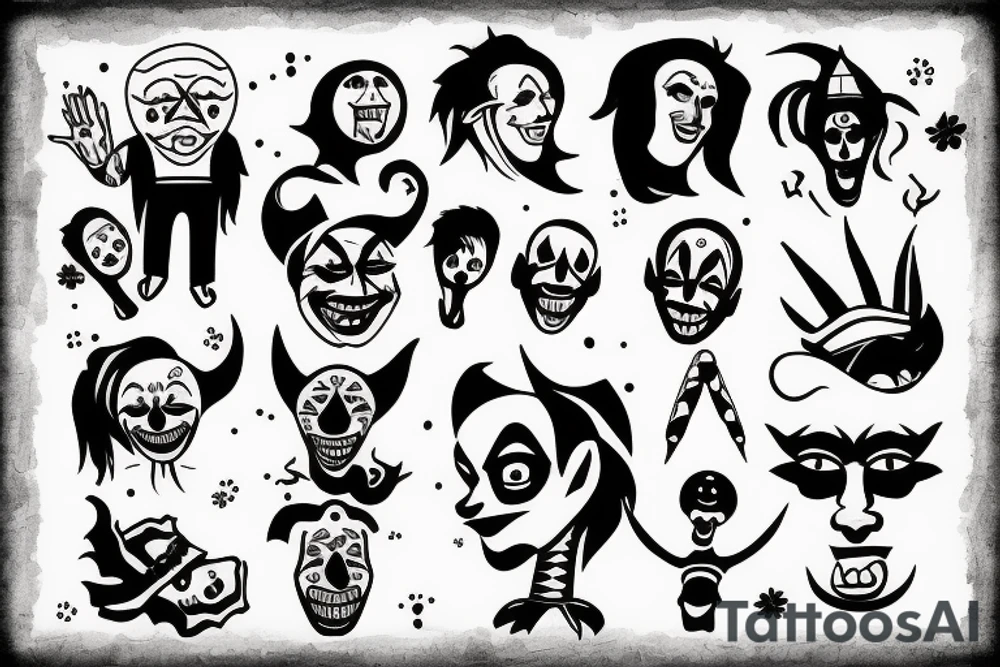 the terrible clown tattoo idea