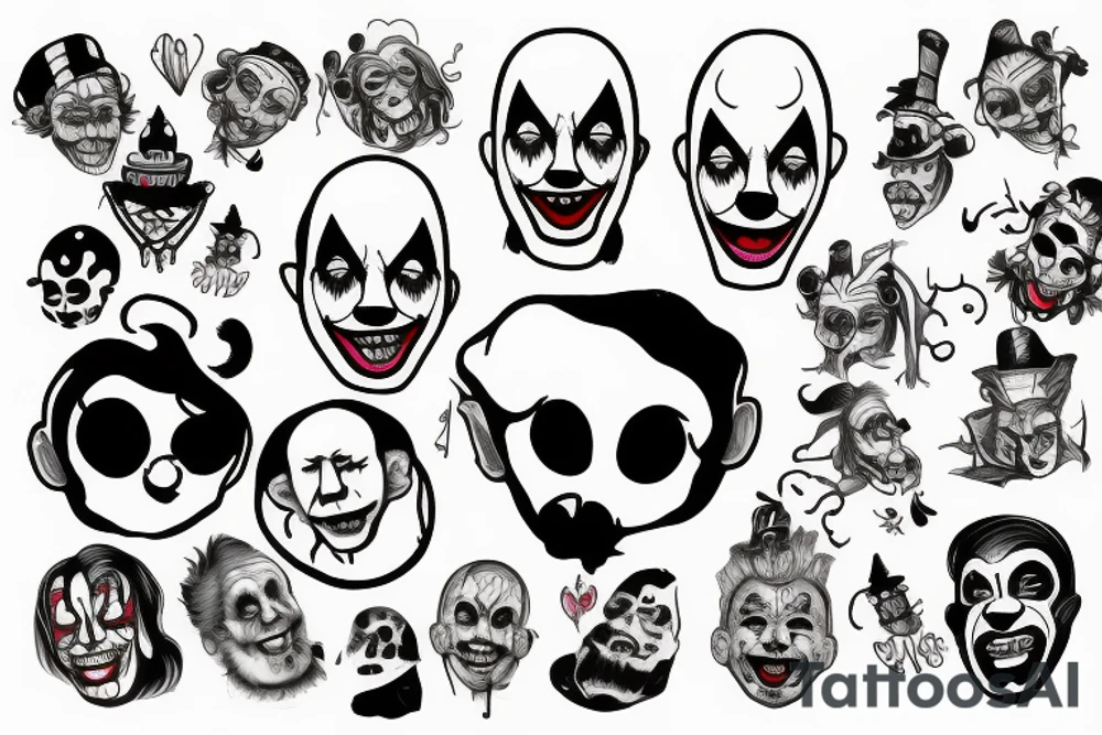 the terrible clown tattoo idea