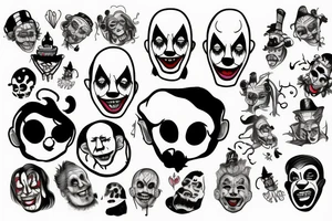 the terrible clown tattoo idea