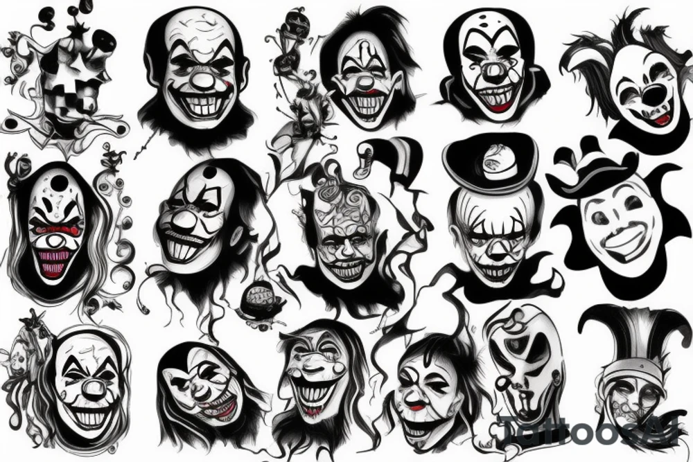 the terrible clown tattoo idea