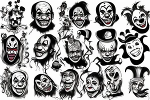 the terrible clown tattoo idea