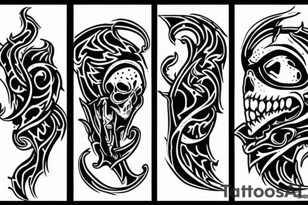 reaper in blood tattoo idea
