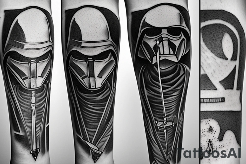 Lightsaber cross tattoo idea