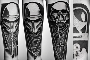 Lightsaber cross tattoo idea