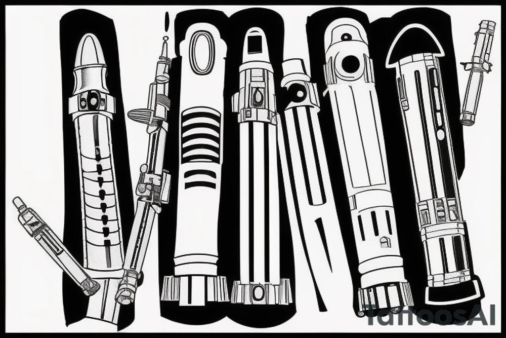 Lightsaber cross tattoo idea