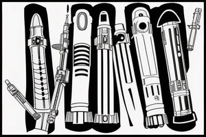 Lightsaber cross tattoo idea