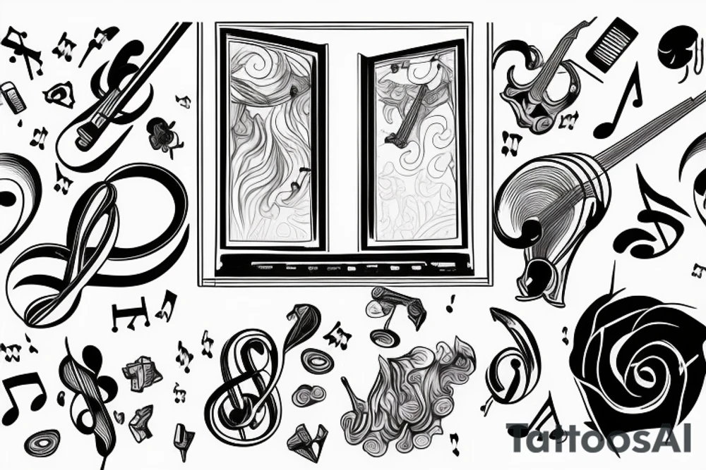 music, window, ascension, synesthesia tattoo idea