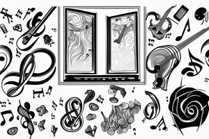 music, window, ascension, synesthesia tattoo idea