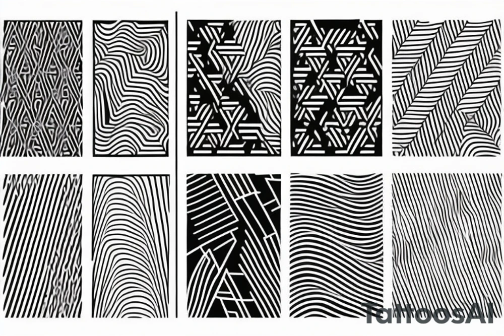 geometric minimalist lines tattoo idea