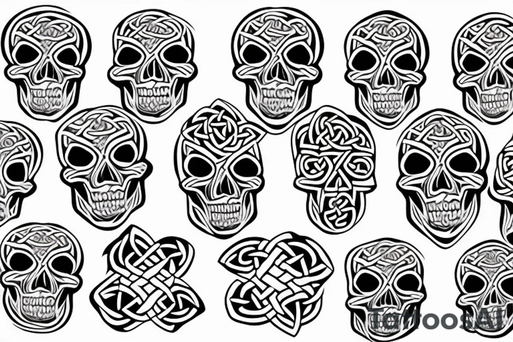Celtic skull tattoo idea