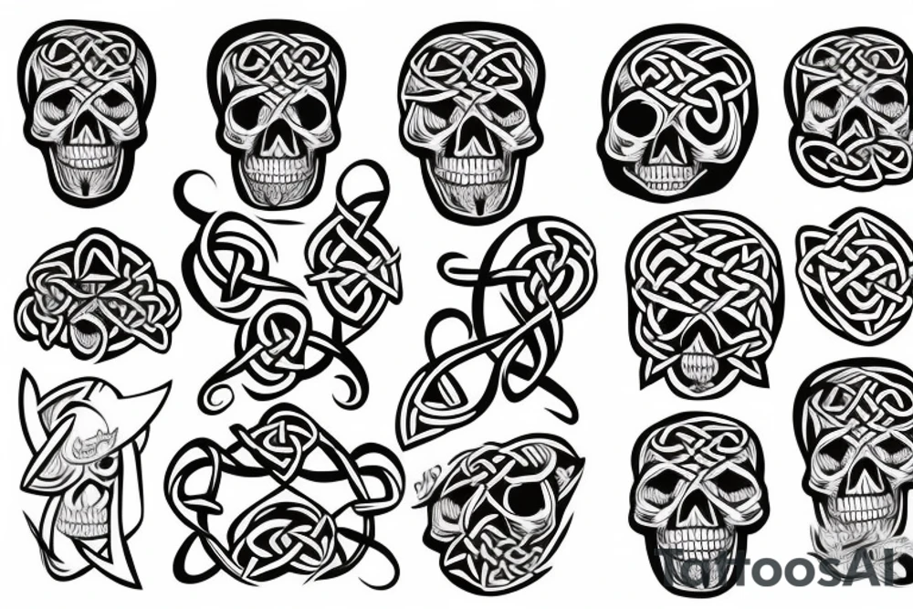 Celtic skull tattoo idea