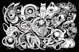Cat in the future tattoo idea